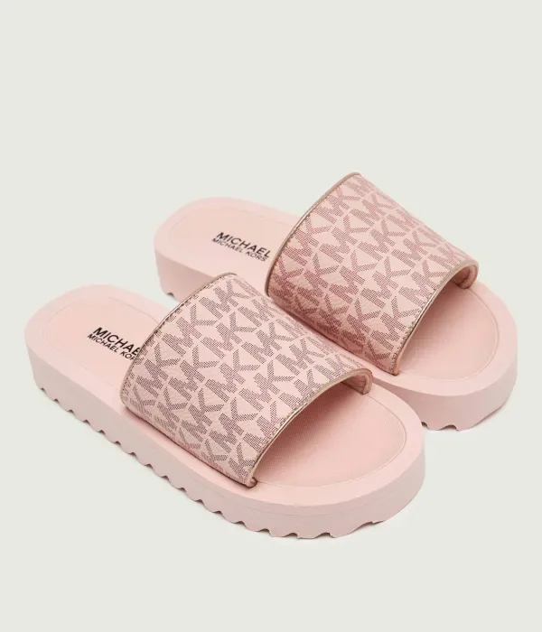 Тапочки Тиган Меррик 2 Michael Kors Kids, пудрово-розовый — фото 2