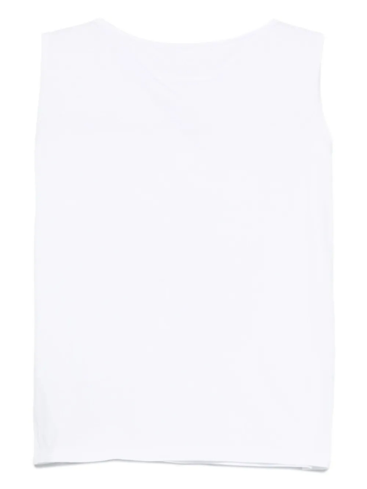 MM6 Maison Margiela топ из хлопка без рукавов, белый — фото 2