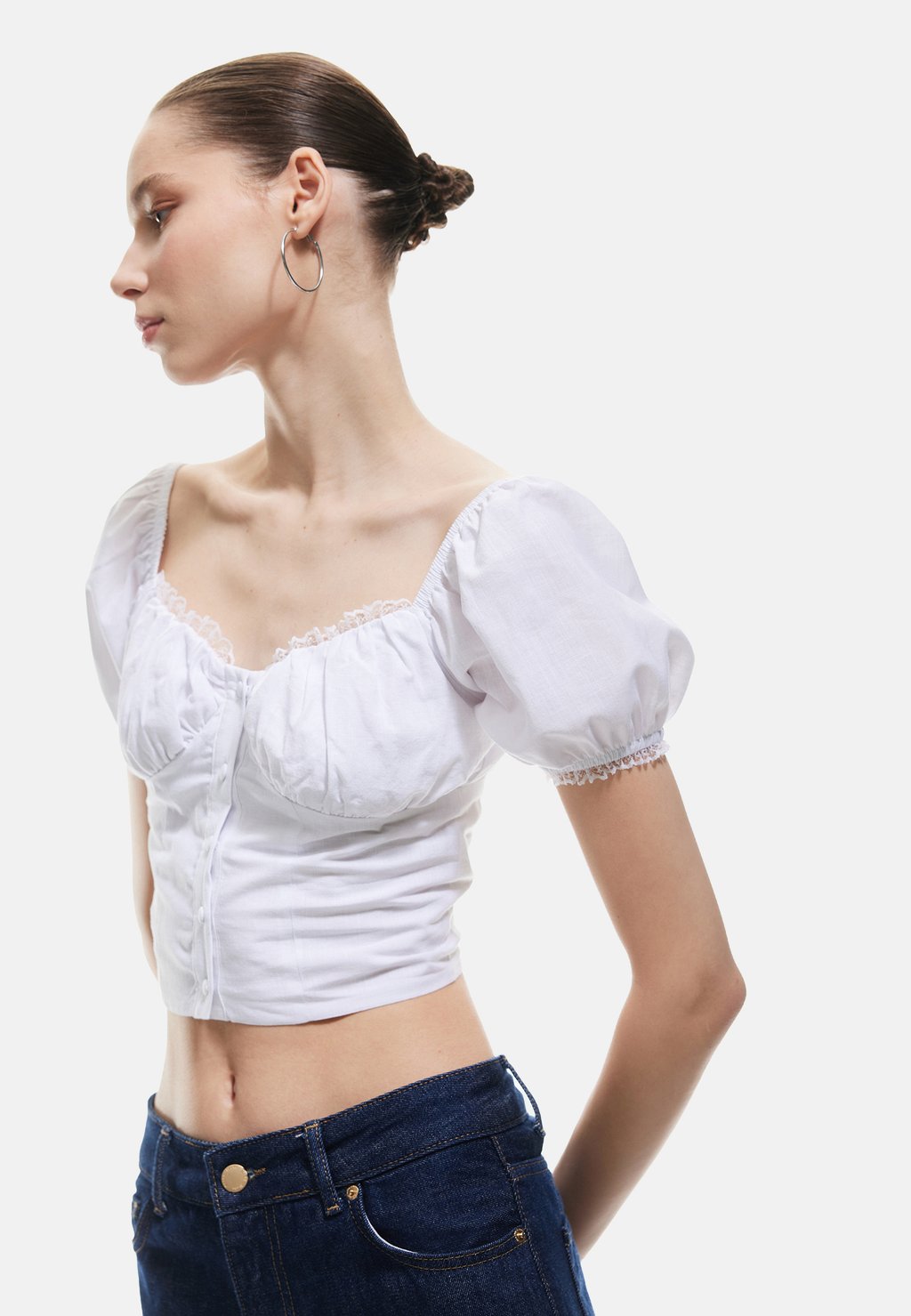

Блуза CROP Koton, белый
