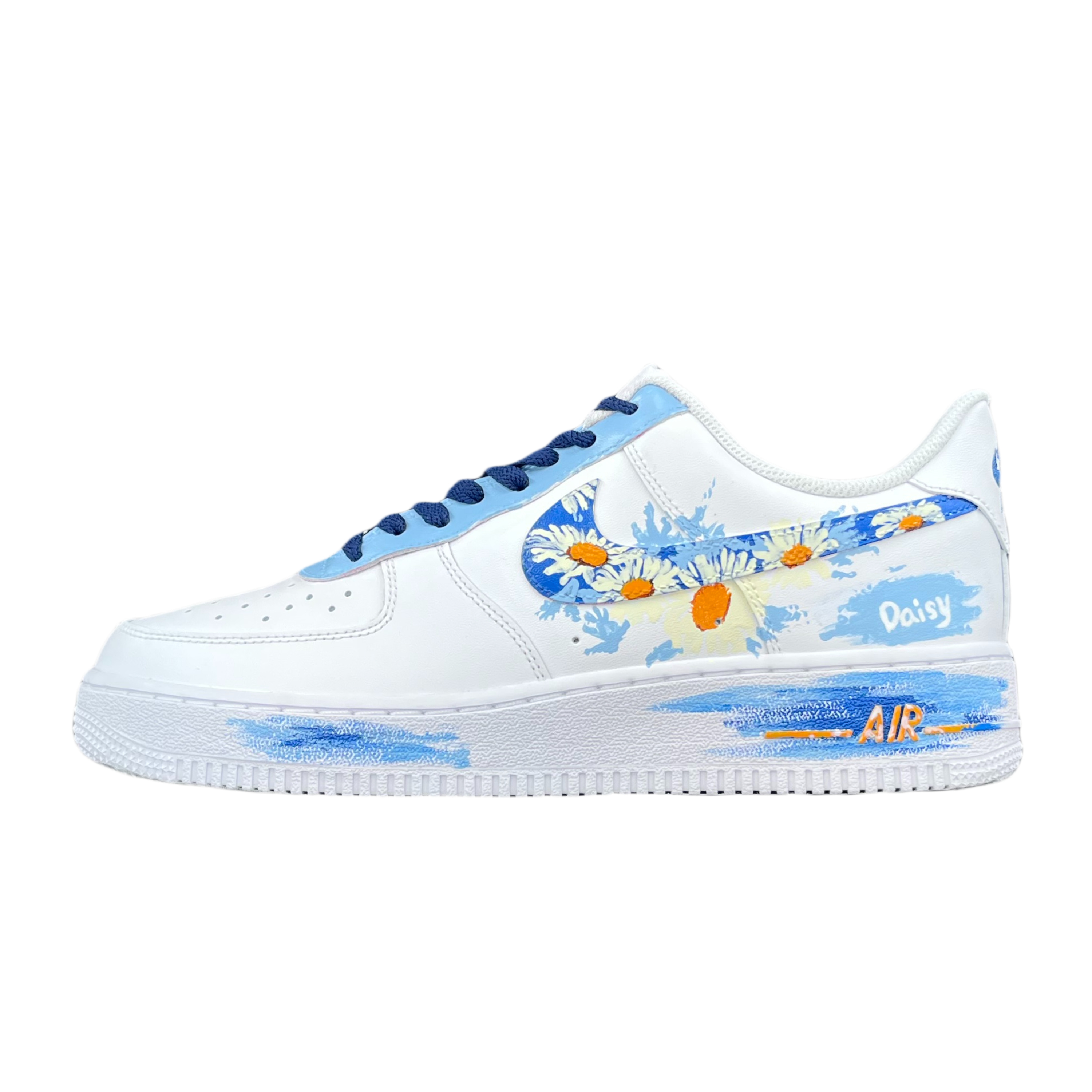 

Nike Кроссовки Air Force 1 с противоскользящим покрытием, износостойкие, низкие, мужские, для скейтбординга, синие, белые