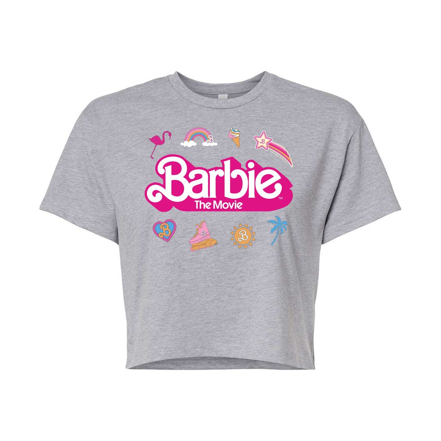 

Укороченная футболка Barbie The Movie Icons для юниоров Barbie, серый