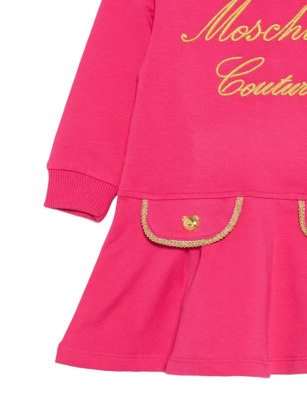 Платье с вы Moschino Kids, розовый — фото 3