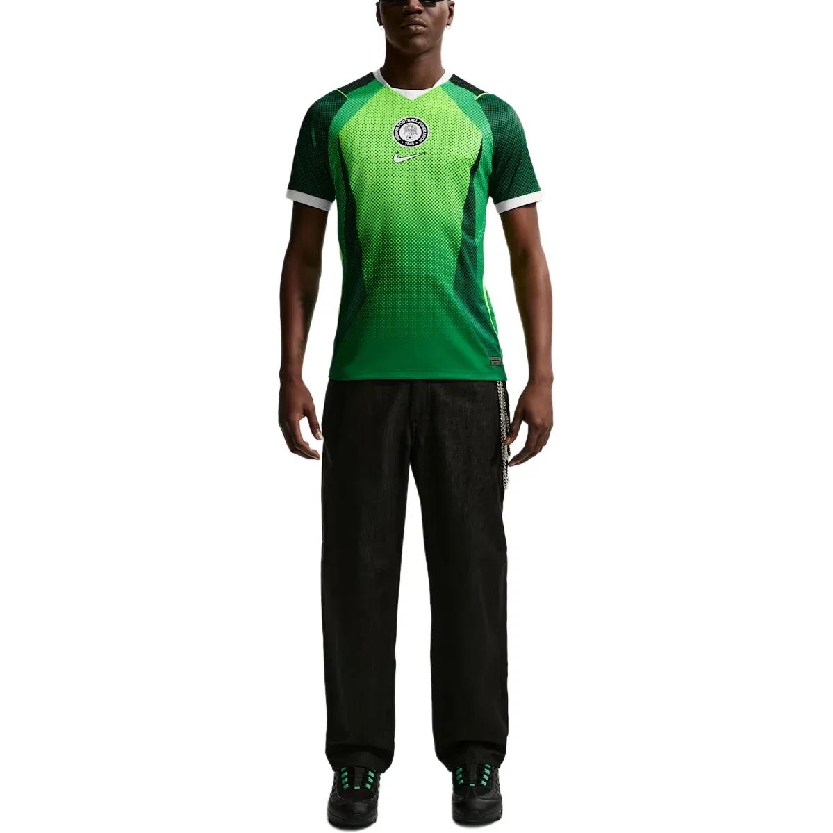 Футболка Найджерия 2026 Stadium Home мужская Dri-FIT с коротким рукавом Nike, Pine Green/Electronic Green/White — фото 3