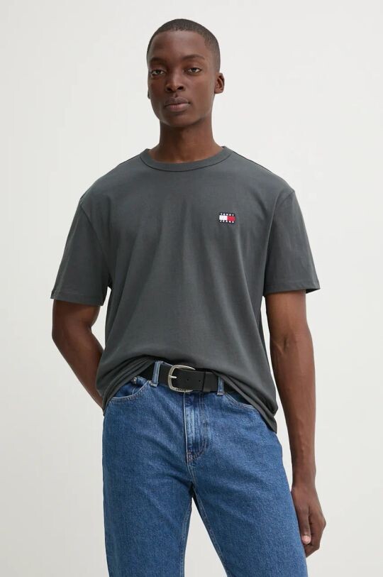 

Хлопковая футболка Tommy Jeans, серый
