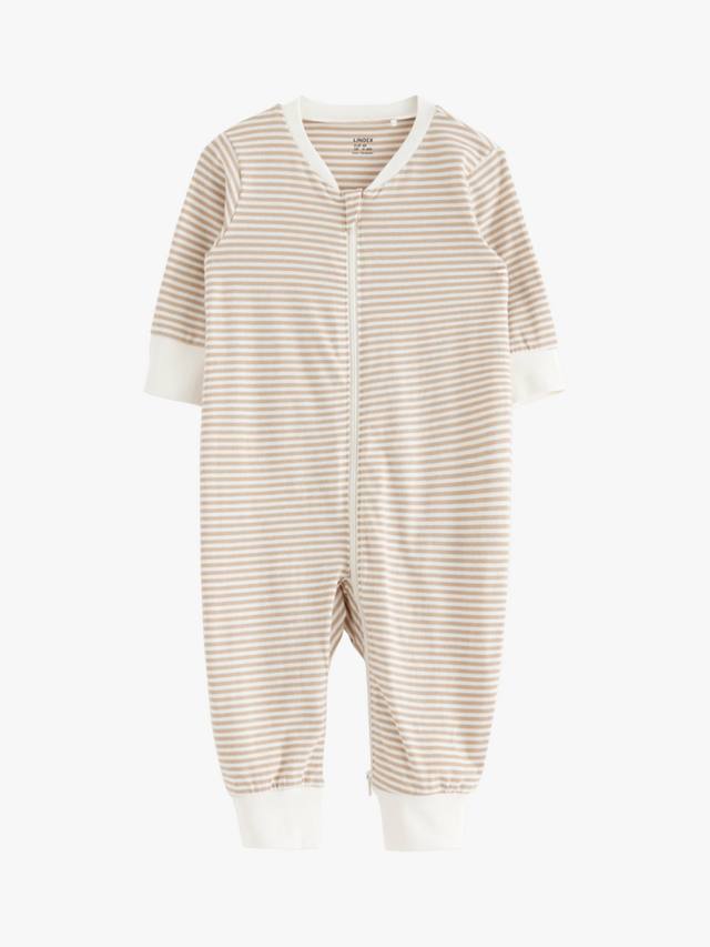 

Детский полосатый комбинезон для сна Lindex, Light Dusty White