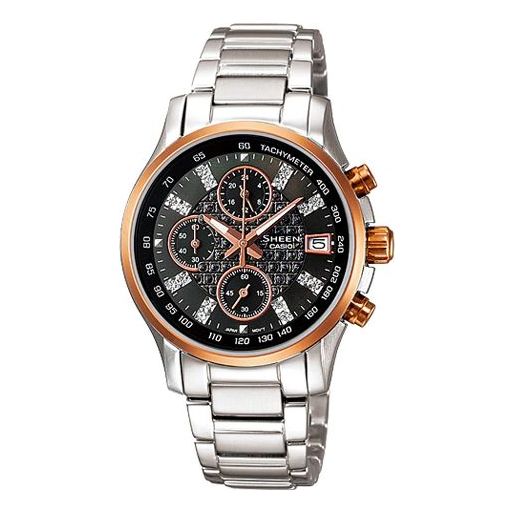 

Часы CASIO SHEEN Stainless Steel Strap Silver Analog, серебряный