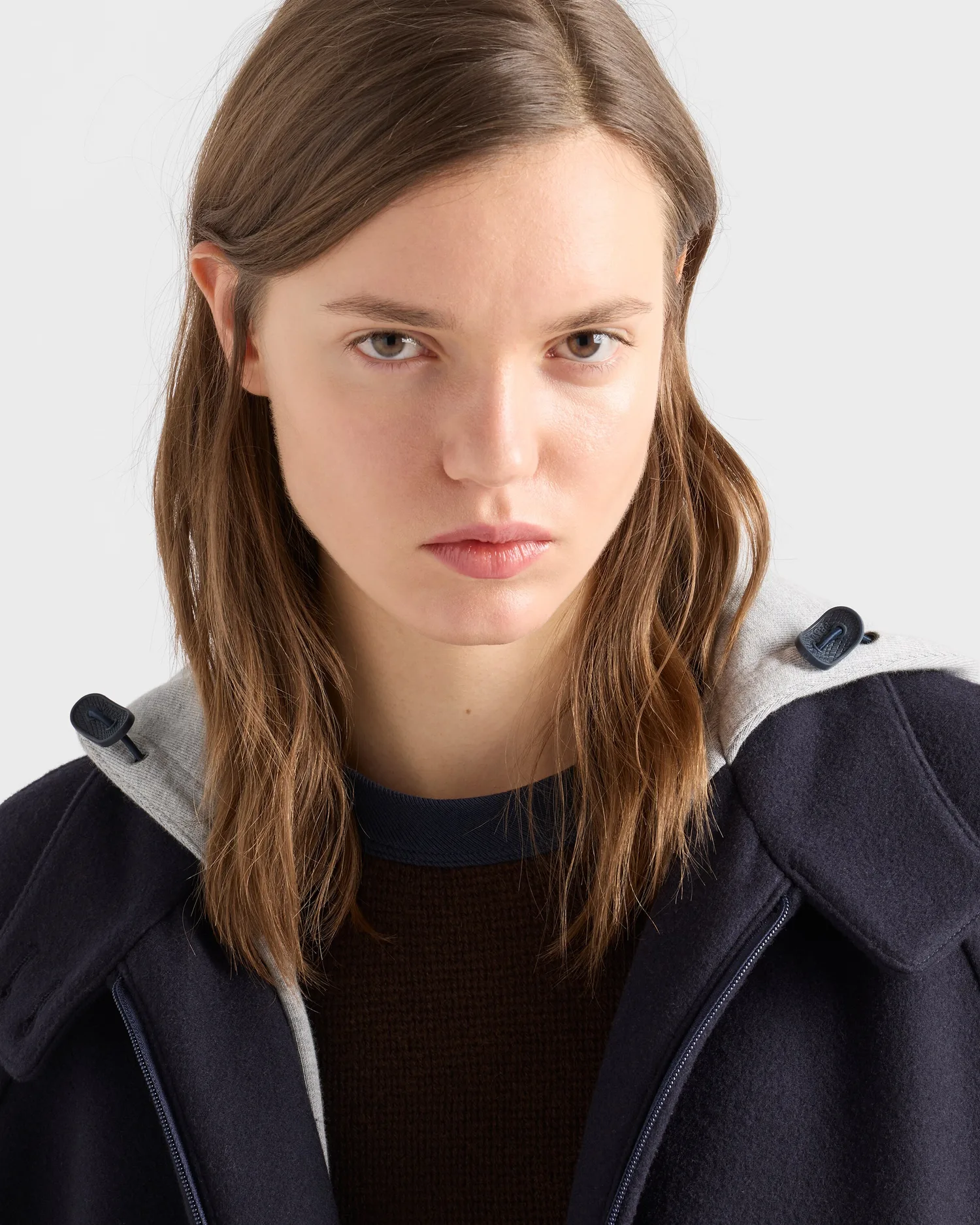 Куртка из ткани и хлопкового флиса Prada, синий — фото 3