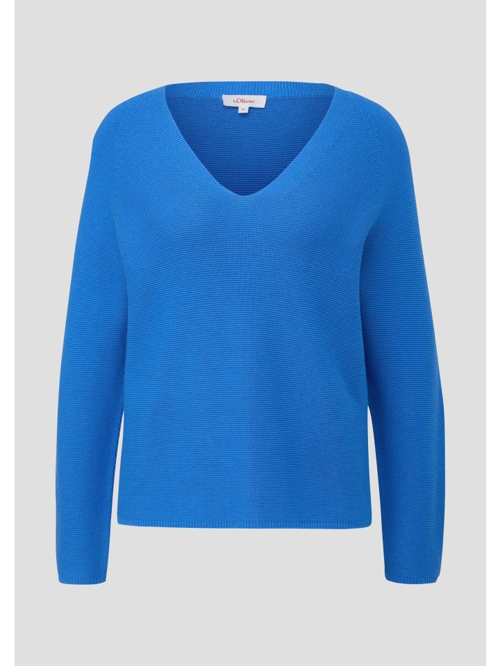 

s.Oliver Вязаный свитер 5531_королевский синий