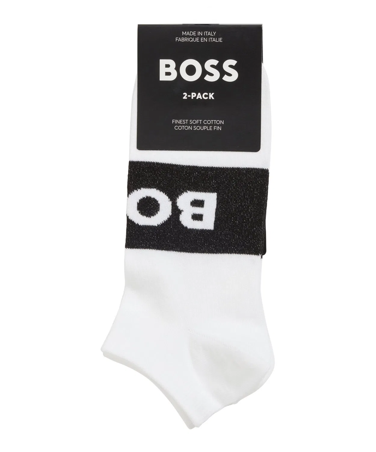 Носки 2 пары анклер BOSS хлопок белые