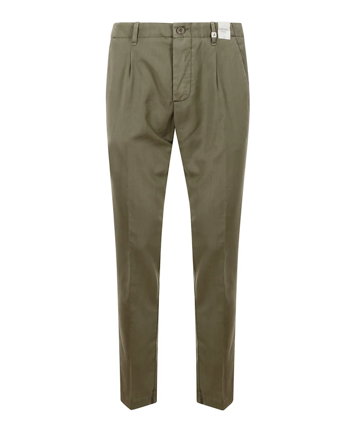 

Бежевые брюки классического кроя из шерстяной смеси Myths, зеленый