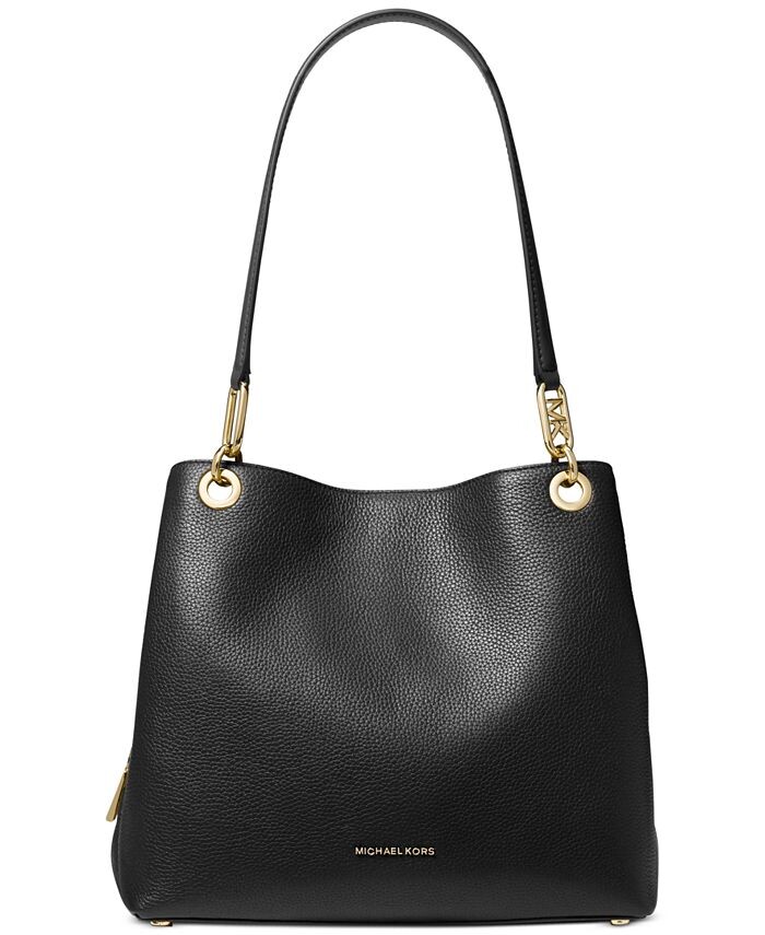 

Большая кожаная сумка-тоут Kensington Michael Kors, черный