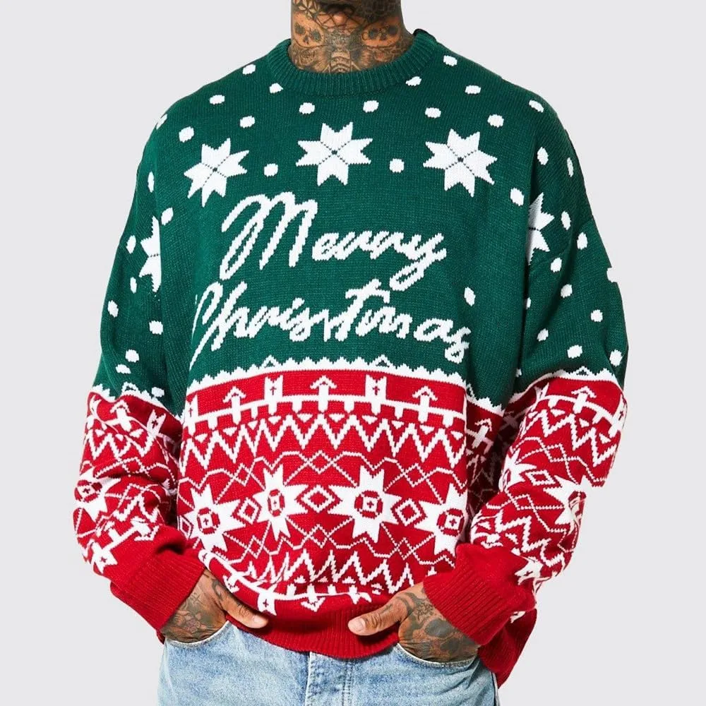 Свитер Funny Ugly Christmas для мужчин 2024, Crewneck, длинный рукав — фото 2