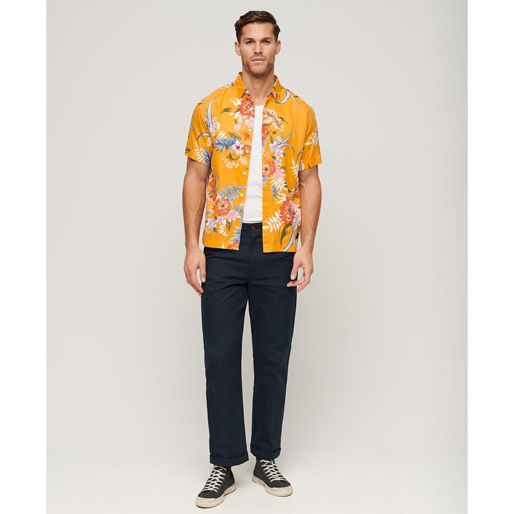 Рубашка с коротким рукавом Superdry Hawaiian, желтый — фото 4