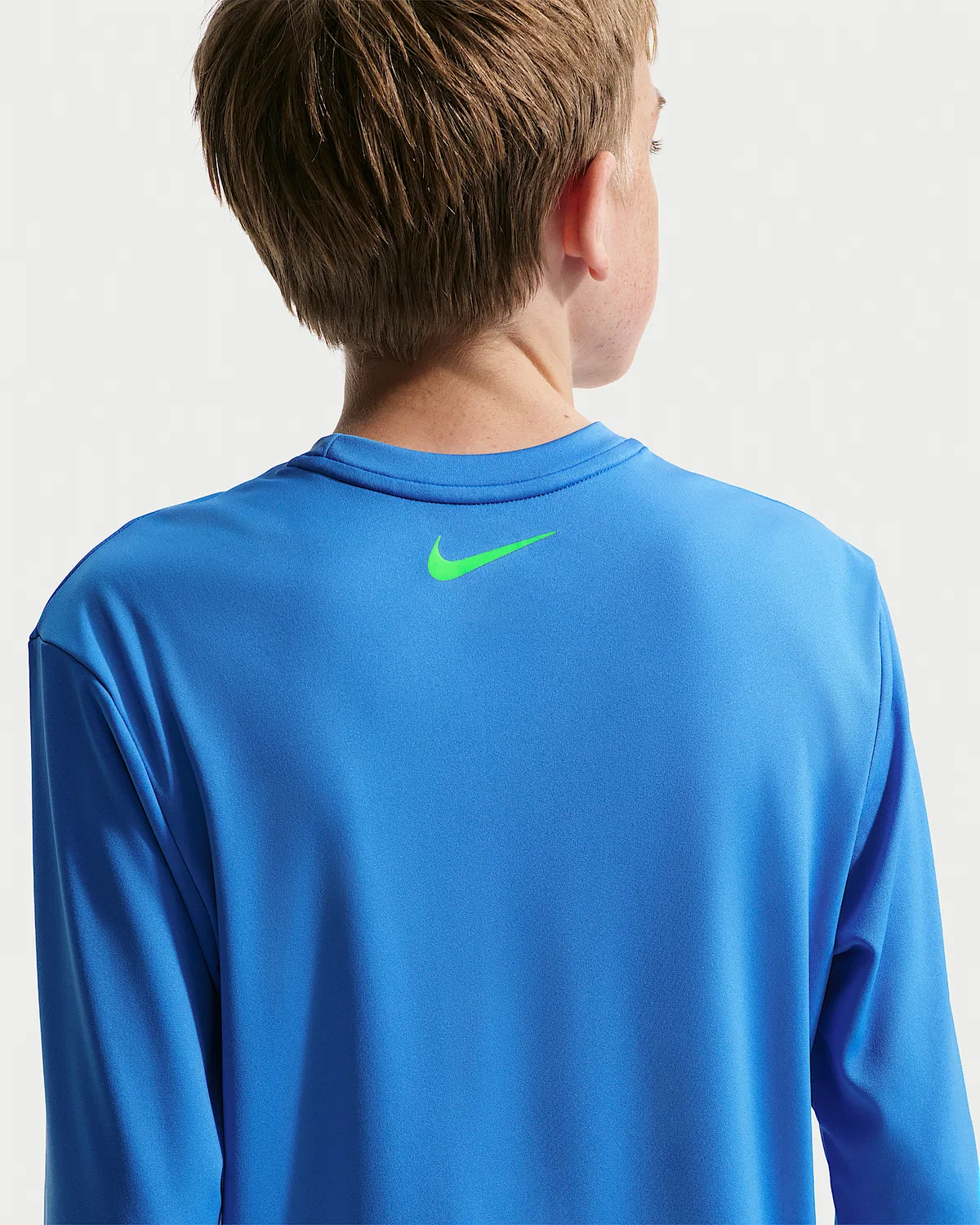 Детская (мальчиковая) длинная футболка Nike Swim Hydroguard Dri-FIT UV, Blue Crystal — фото 3