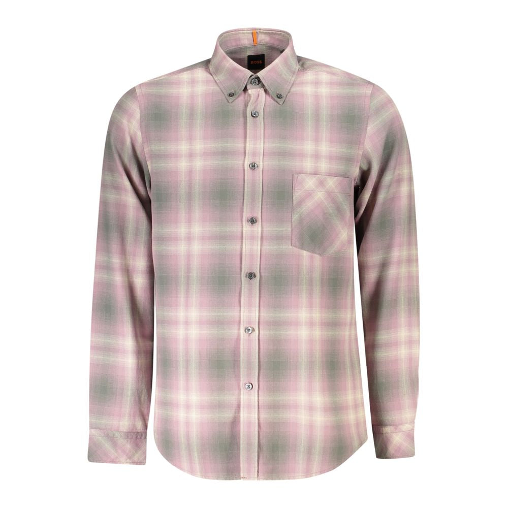 

Мужская рубашка Hugo Boss Cotton Men, розовый