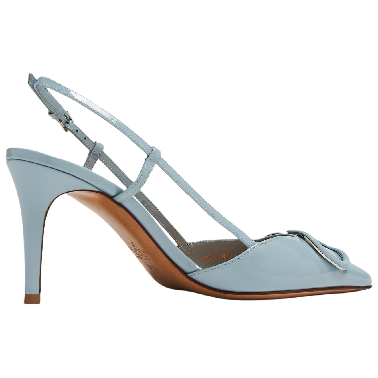 Vlogo Signature Slim Heel Высокие каблуки 8 см Женские Светло-голубые Valentino — фото 3