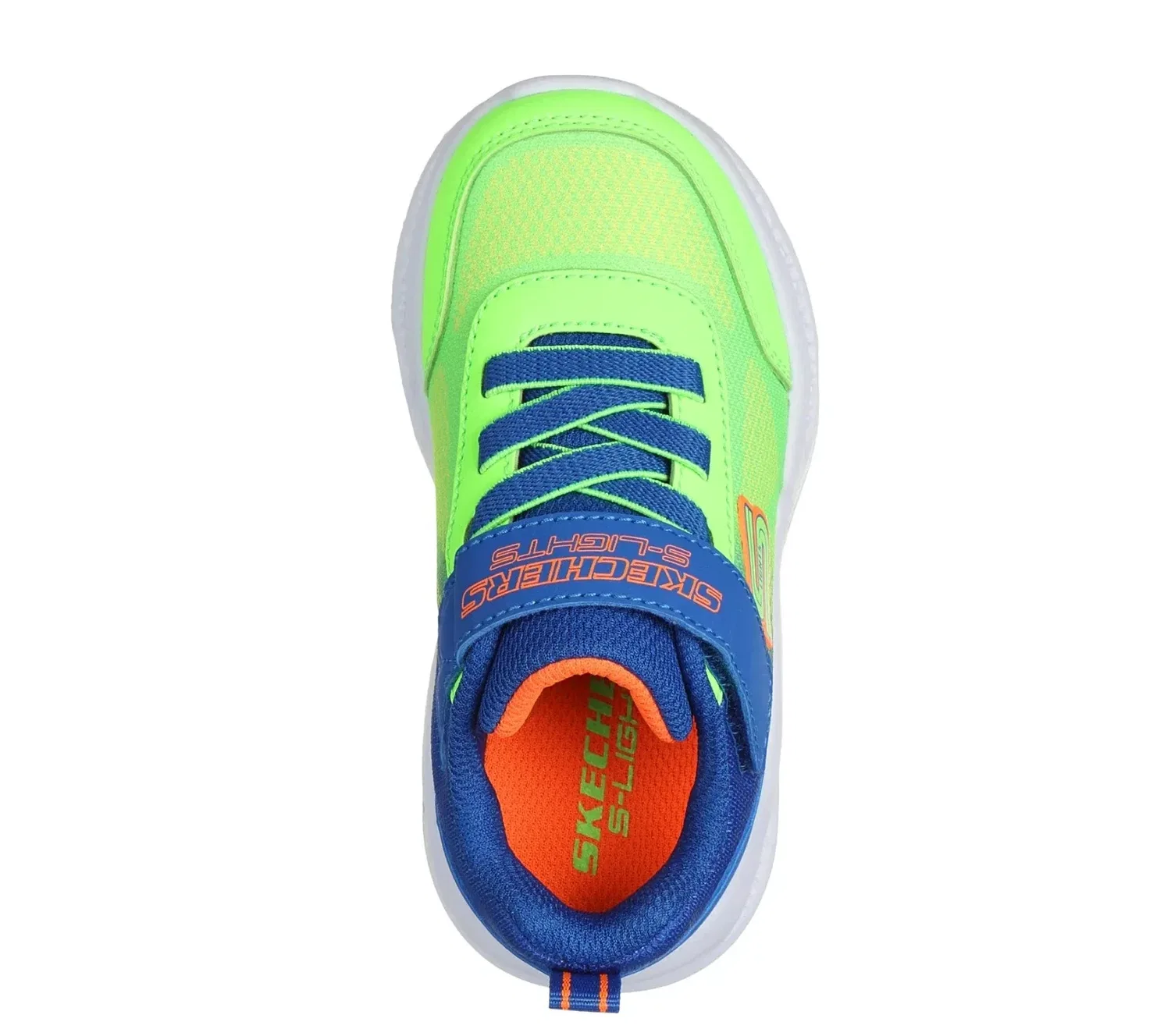 Детские кроссовки Skechers Meteor-Lights Krendox 40149N сине-салатового цвета, модель JZZ636 — фото 4