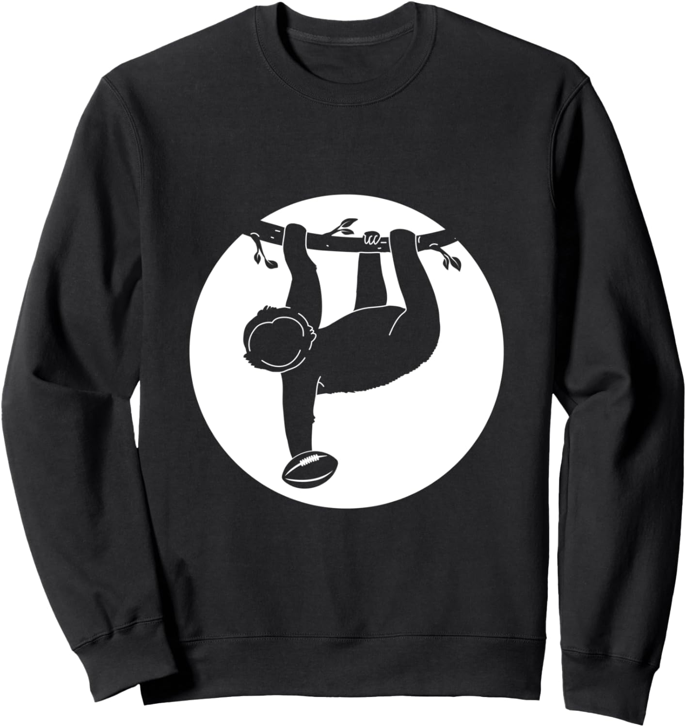 

Регбист Ленивец Толстовка с изображением ленивца в регби Funny Rugby Sloth, черный