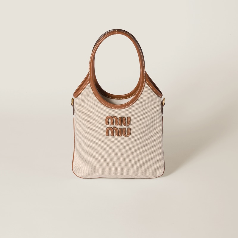 

Сумка Ivy из холста и кожи Miu Miu, мультиколор