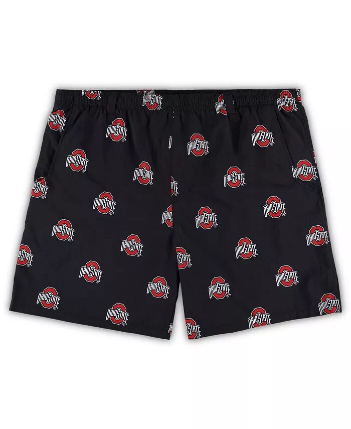 

Мужские черные шорты Ohio State Buckeyes Big and Tall Backcast II Allover Print Omni-Shade Columbia