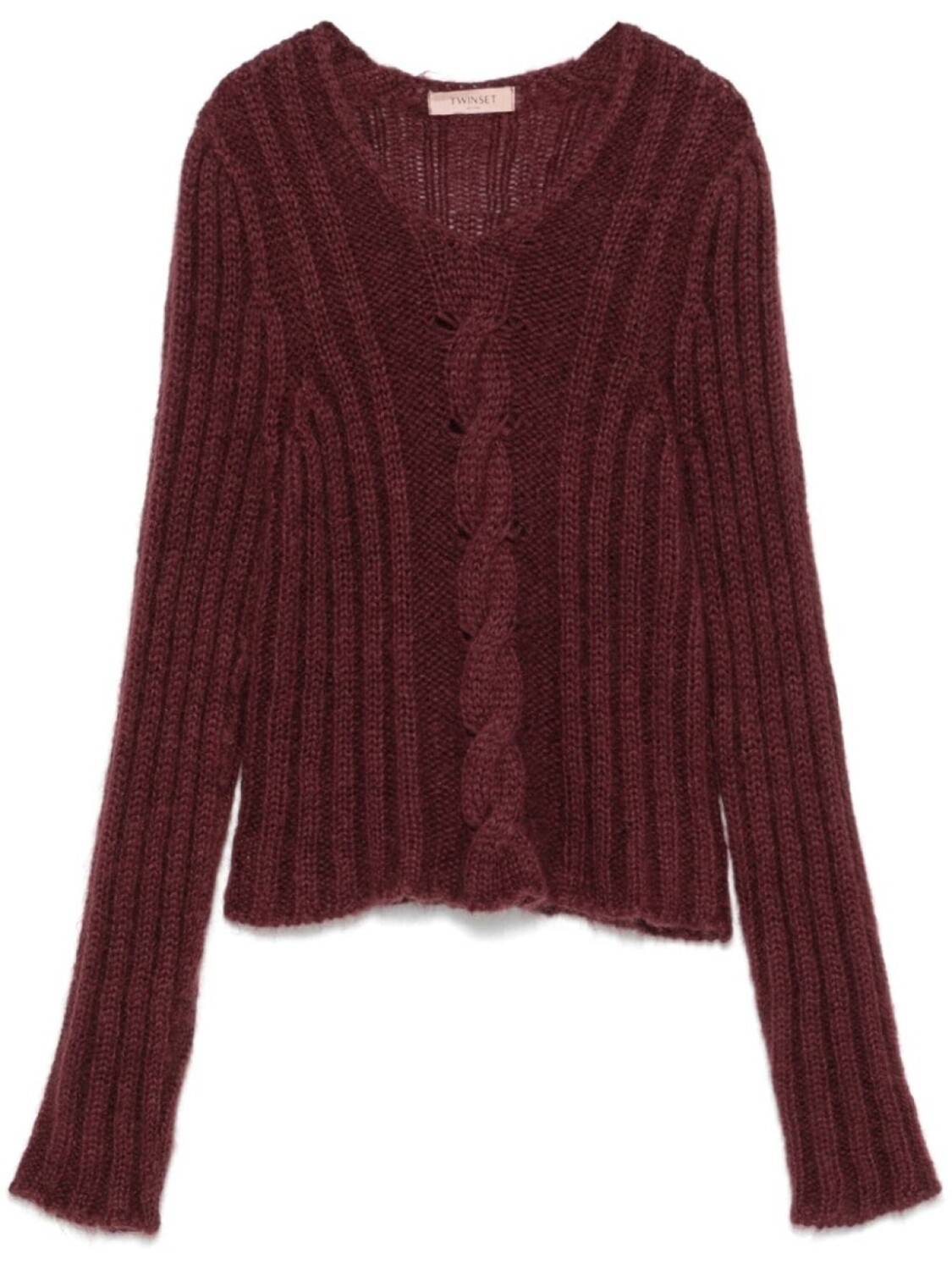 

TWINSET ребристый свитер, красный