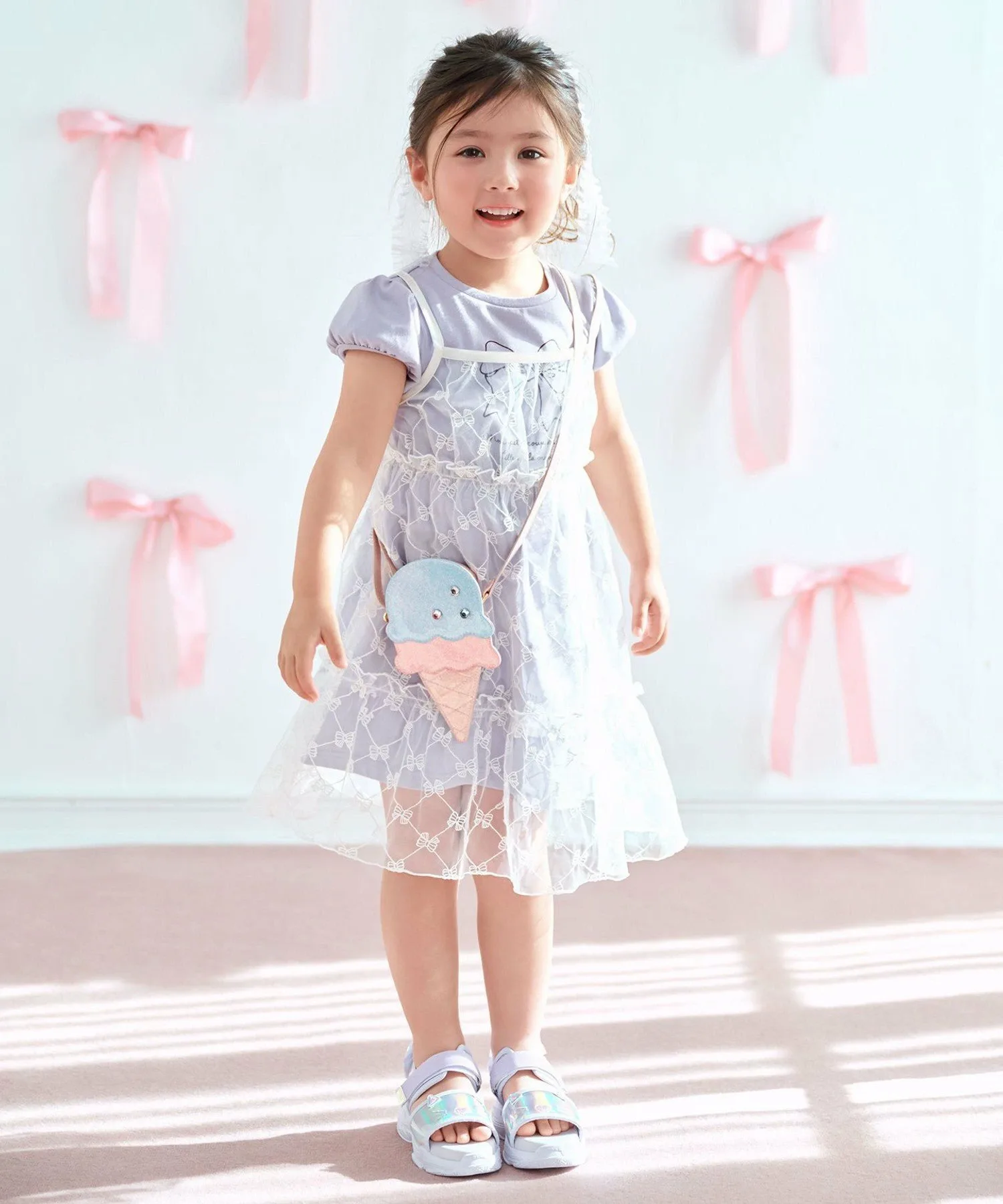 Платье-майка из тюля ANY KIDS, Sax Blue [073] — фото 3