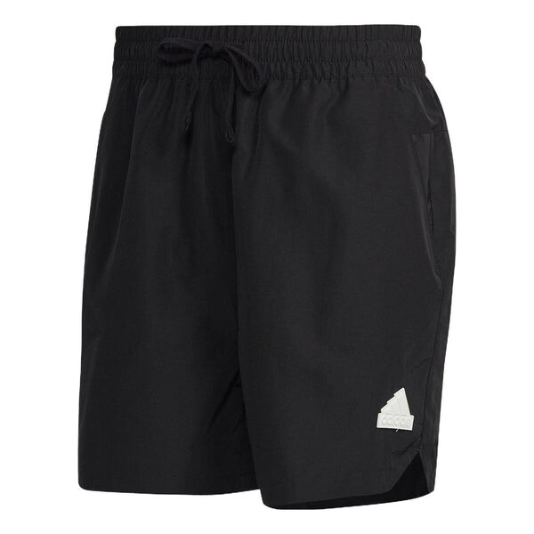 

Шорты men's solid color casual logo straight sports shorts black Adidas, мультиколор