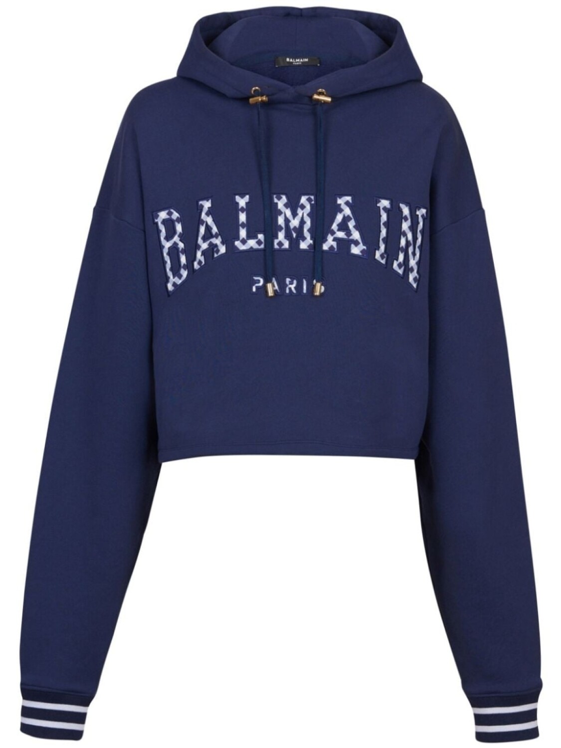 

Balmain худи Paris в клетку гингем, синий