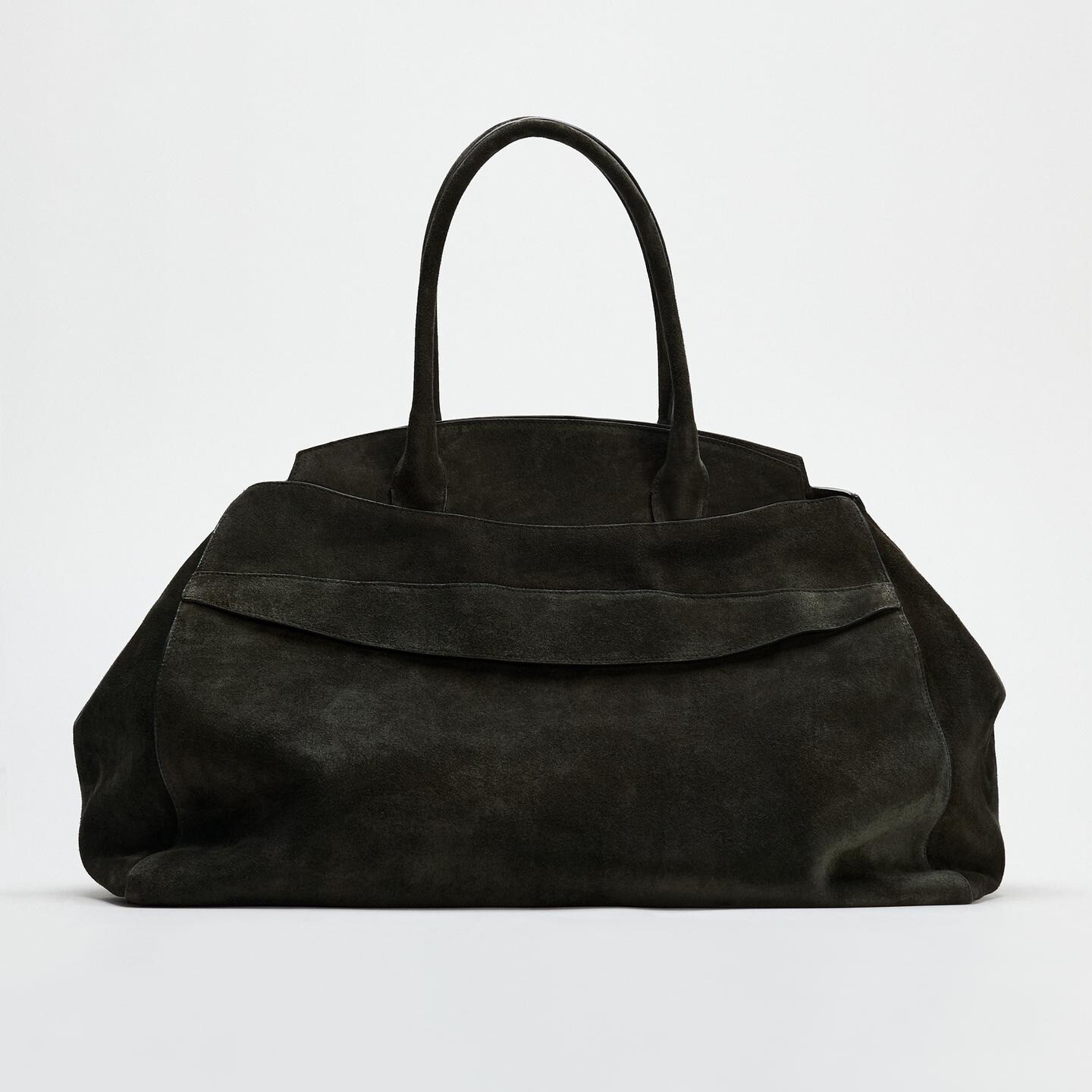 

Сумка Zara by Carlyne Cerf Split Suede Maxi Shoulder, темно-зеленый