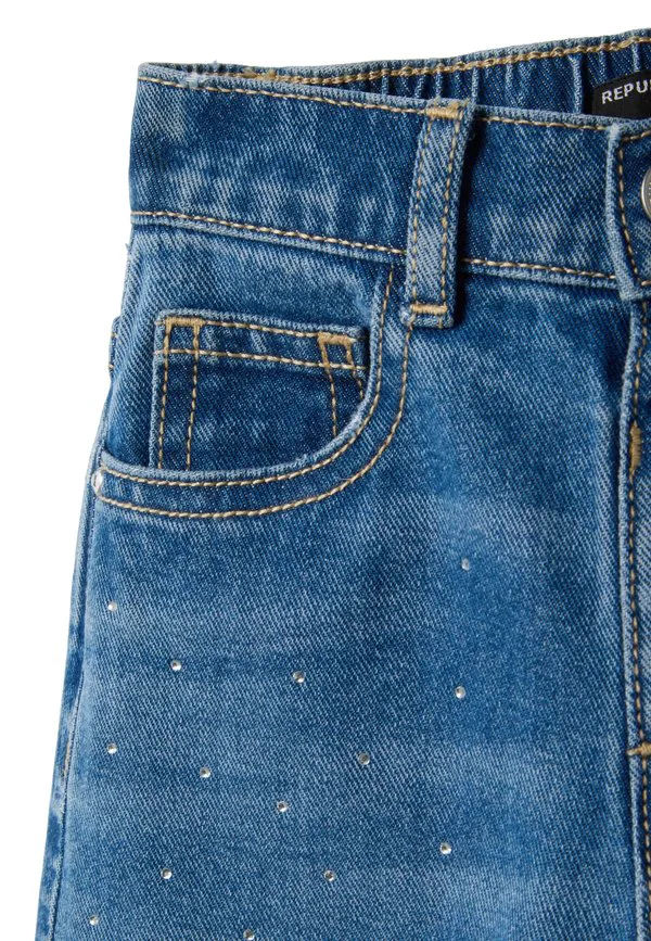 Джинсы-Клеш с деталями Ovs, Denim Blue — фото 3
