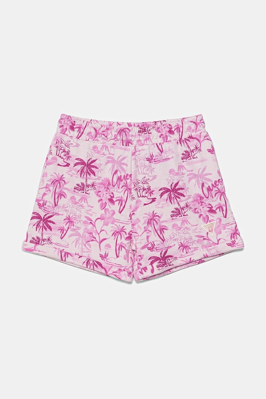 

Хлопковые детские шорты Guess, розовый