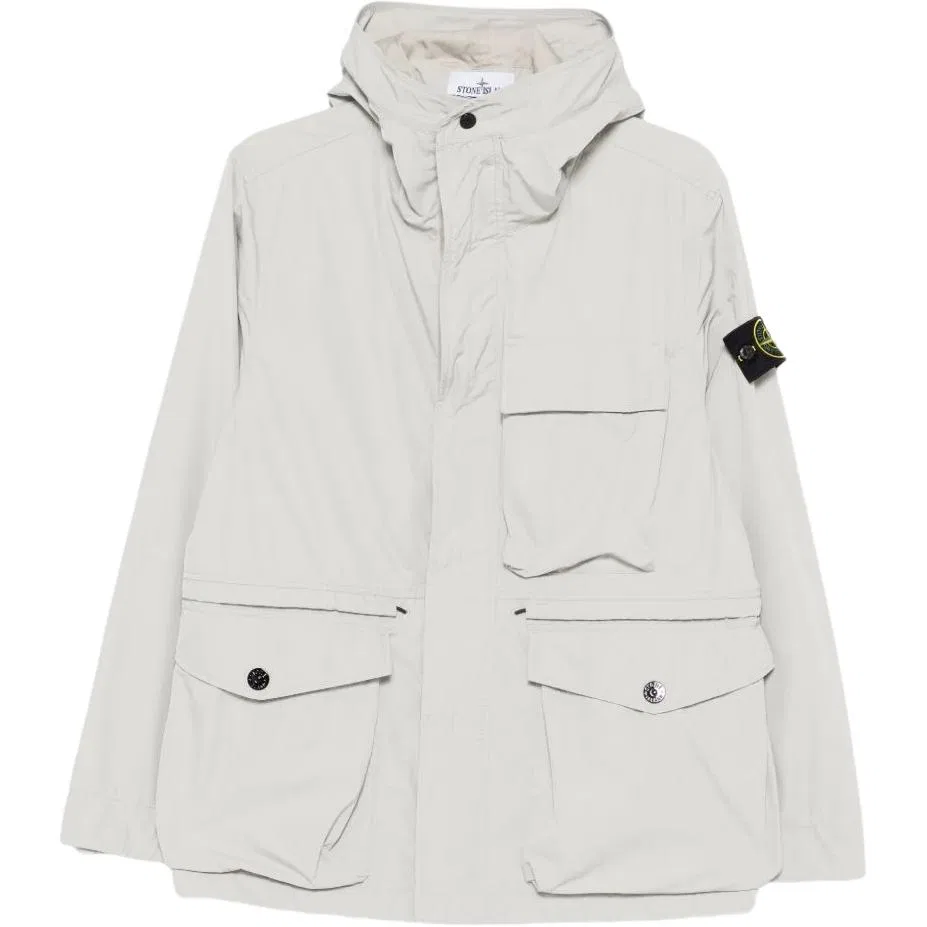 Куртка с капюшоном и множеством карманов STONE ISLAND, Pearl Gray