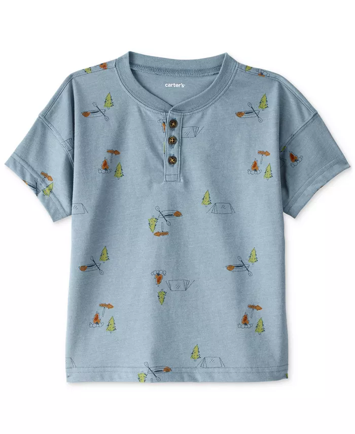 

Футболка с короткими рукавами и принтом «Кемпинг» для малышей-мальчиков Carter's