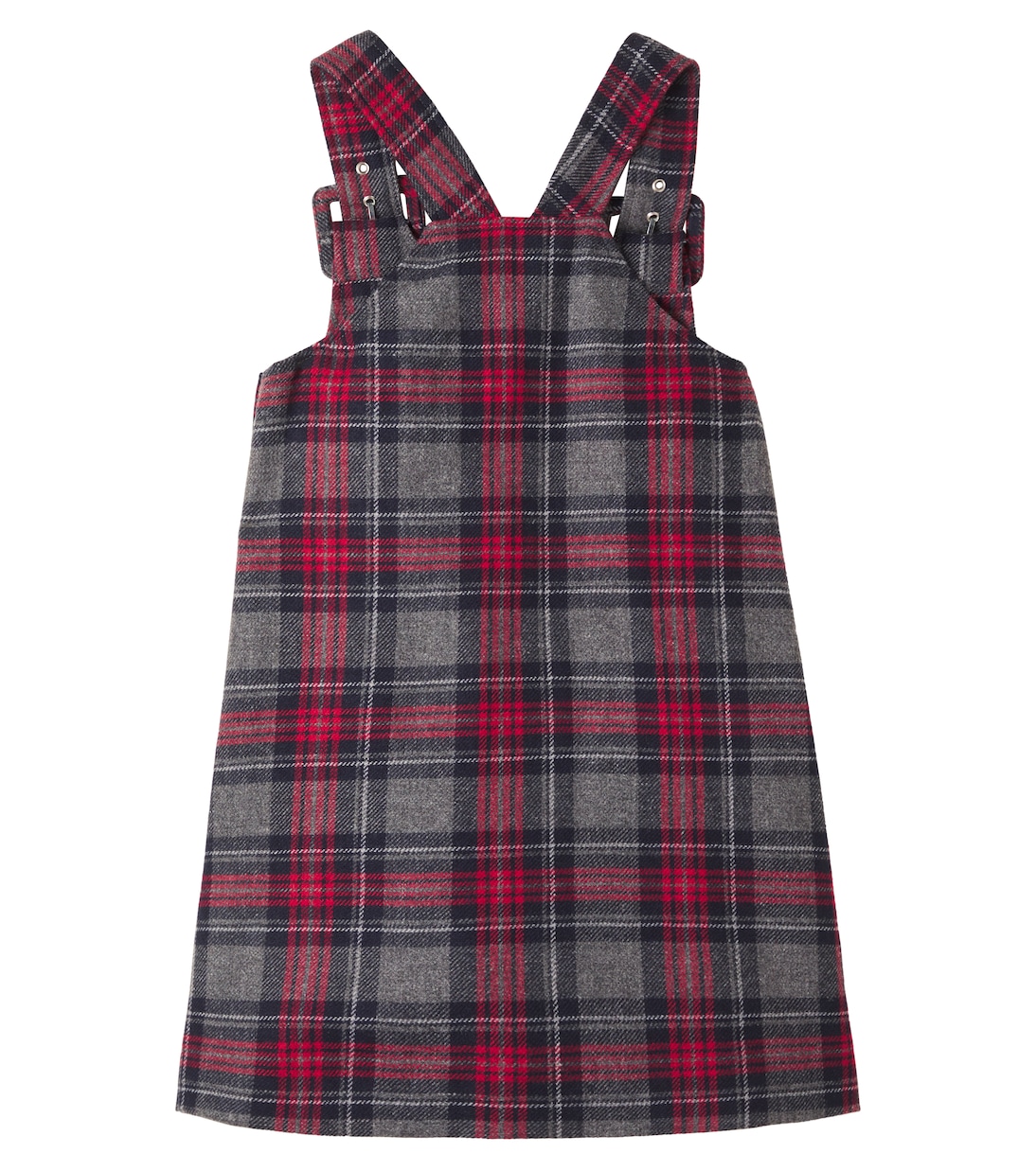 Платье DG в клетку тартан с цветочной аппликацией Dolce&Gabbana Kids, Check-Tartan — фото 4