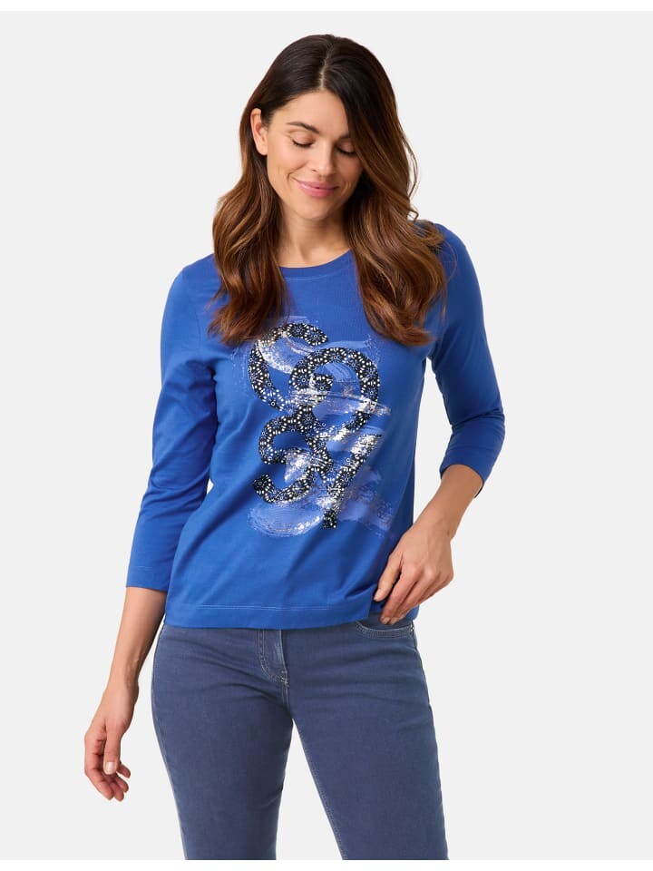 

Футболка Gerry Weber T-Shirt 3/4 Arm, цвет Blue placed print