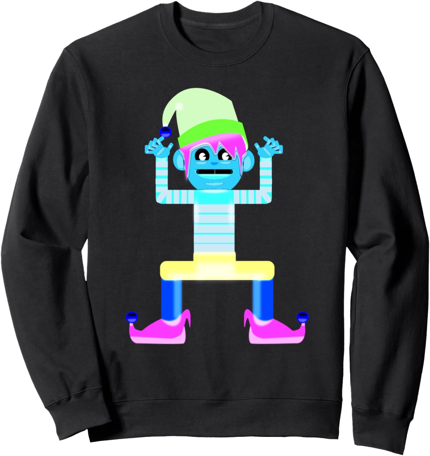 

Толстовка с изображением психоделического шута-эльфа Psychedelic Jester Elf, черный