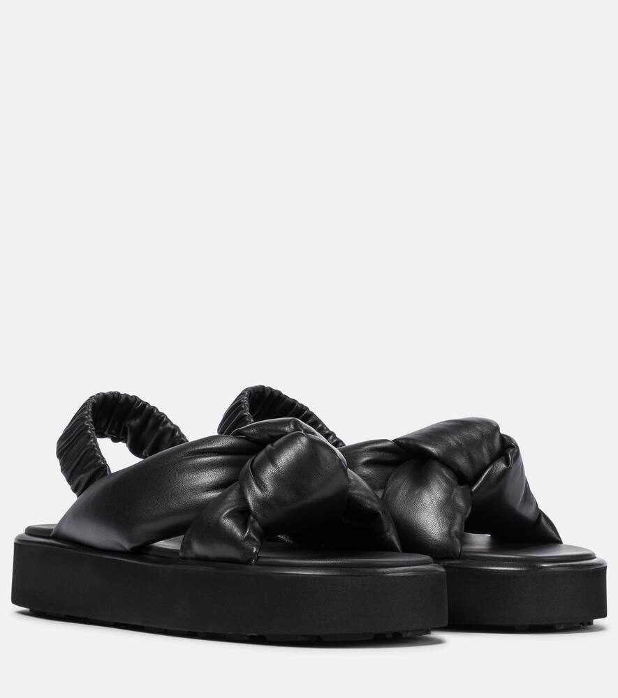 Кожаные сандалии Miu Miu, Nero