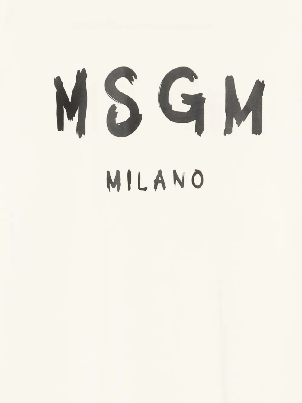 Футболка с принтом логотипа MSGM Kids, бежевый — фото 3