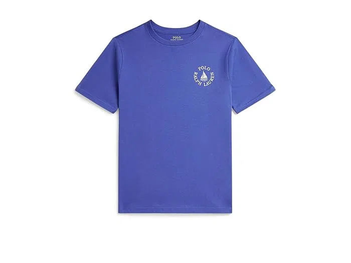 Футболка Polo Ralph Lauren Kids хлопок Logo Cotton Jersey Tee, Office Blue