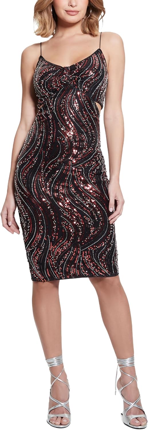 

GUESS Женское платье Taryn без рукавов, Delicious Red Multi