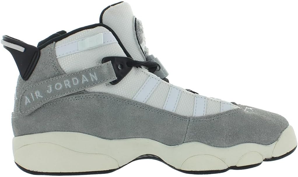 Детские кроссовки Nike Jordan 6 Rings, белый/черный/серый/светло-серый — фото 2