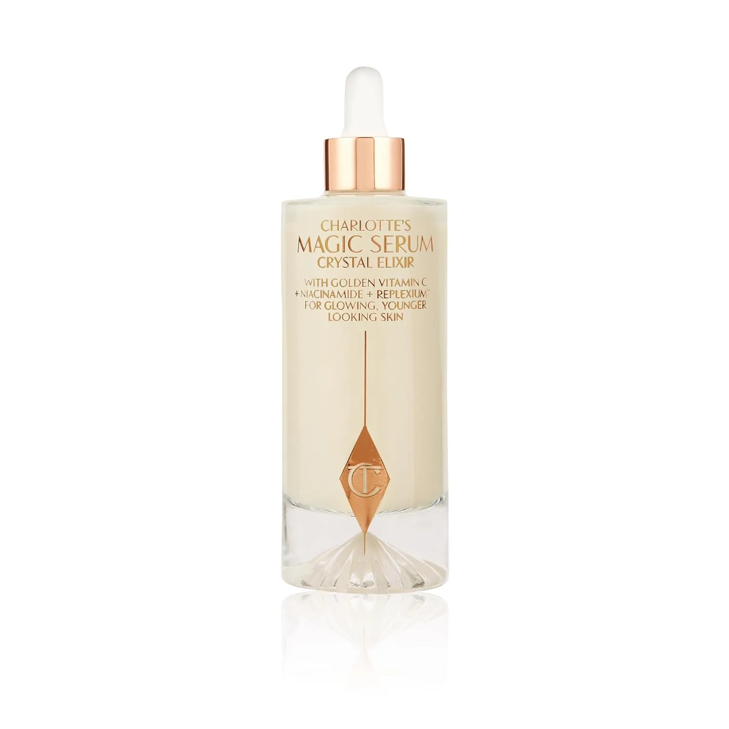 Charlotte Tilbury Magic Serum Crystal Elixir - Набор для ухода за кожей Essential - Укрепляющая пептидная сыворотка для лица и шеи - Идеально подходит для подарков и сочетаний с косметикой 100 мл (1 шт.)