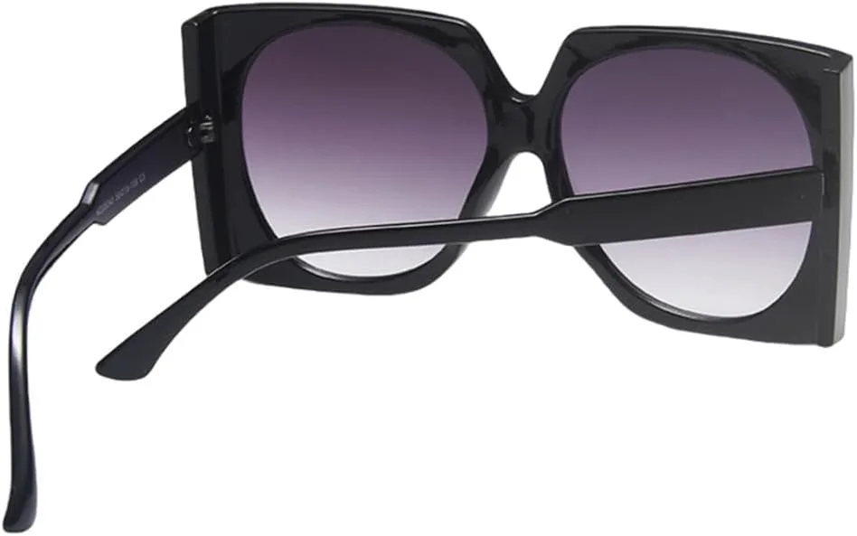 

Ретро квадратные солнцезащитные очки для женщин, модные очки большого размера, роскошные очки, солнцезащитные очки большого размера для женщин LVTFCO, Black Gray