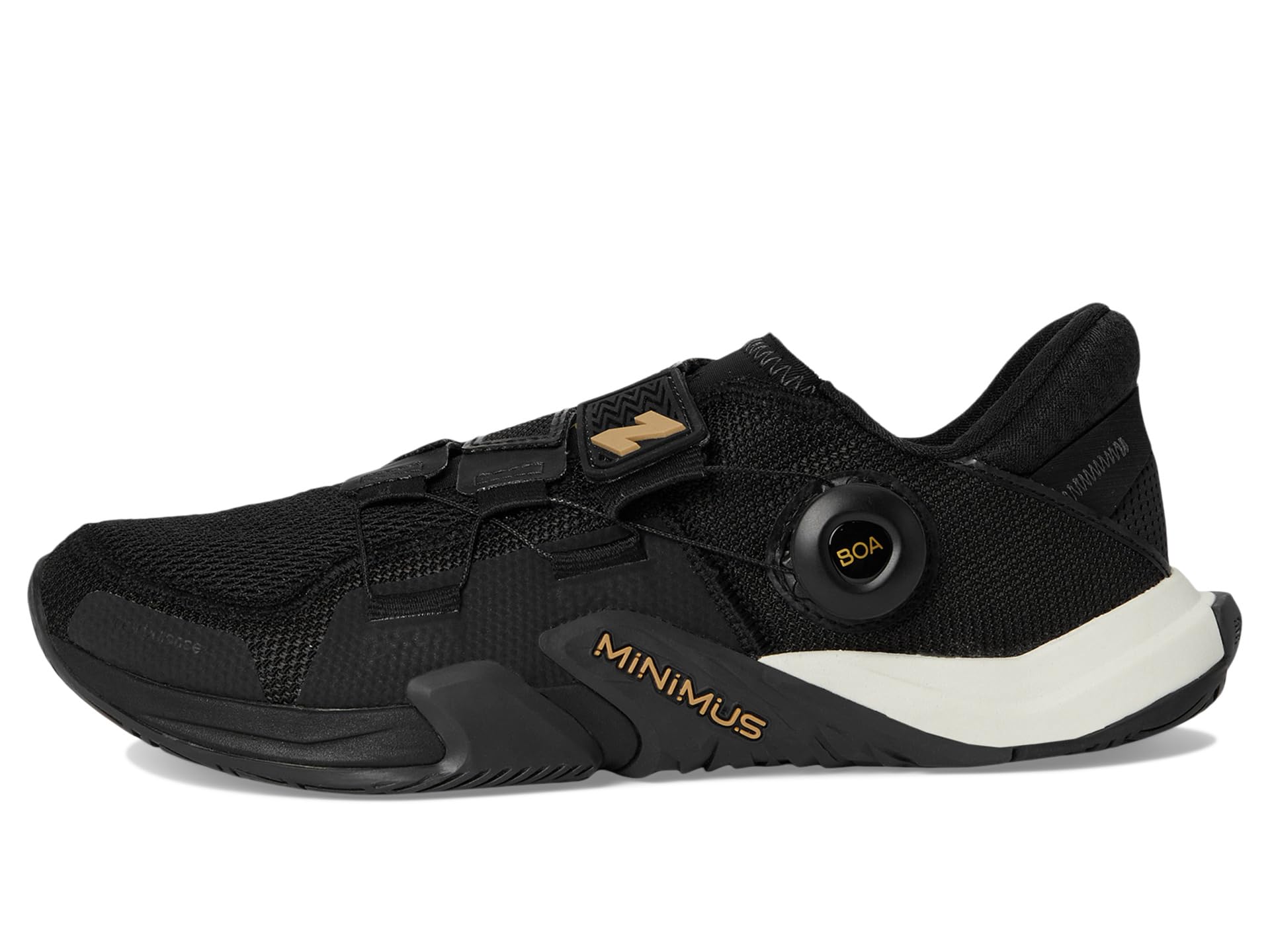 Кроссовки New Balance Minimus TR V2 BOA, цвет Black/Phantom/Gold Metallic — фото 4