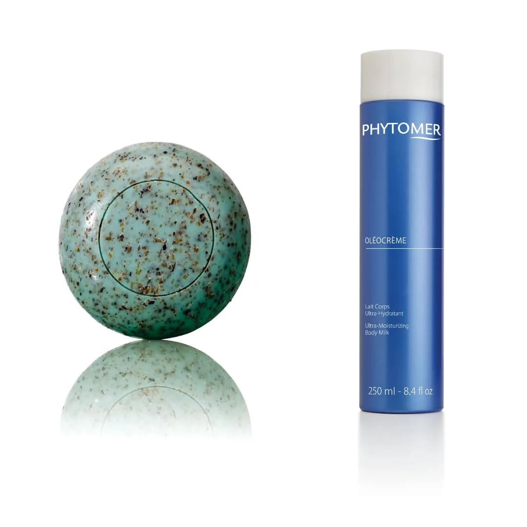 Набор для ухода за телом Phytomer Ultimate Body Care Bundle: натуральное мыло с морскими водорослями + ультраувлажняющее молочко для тела Oleocreme.