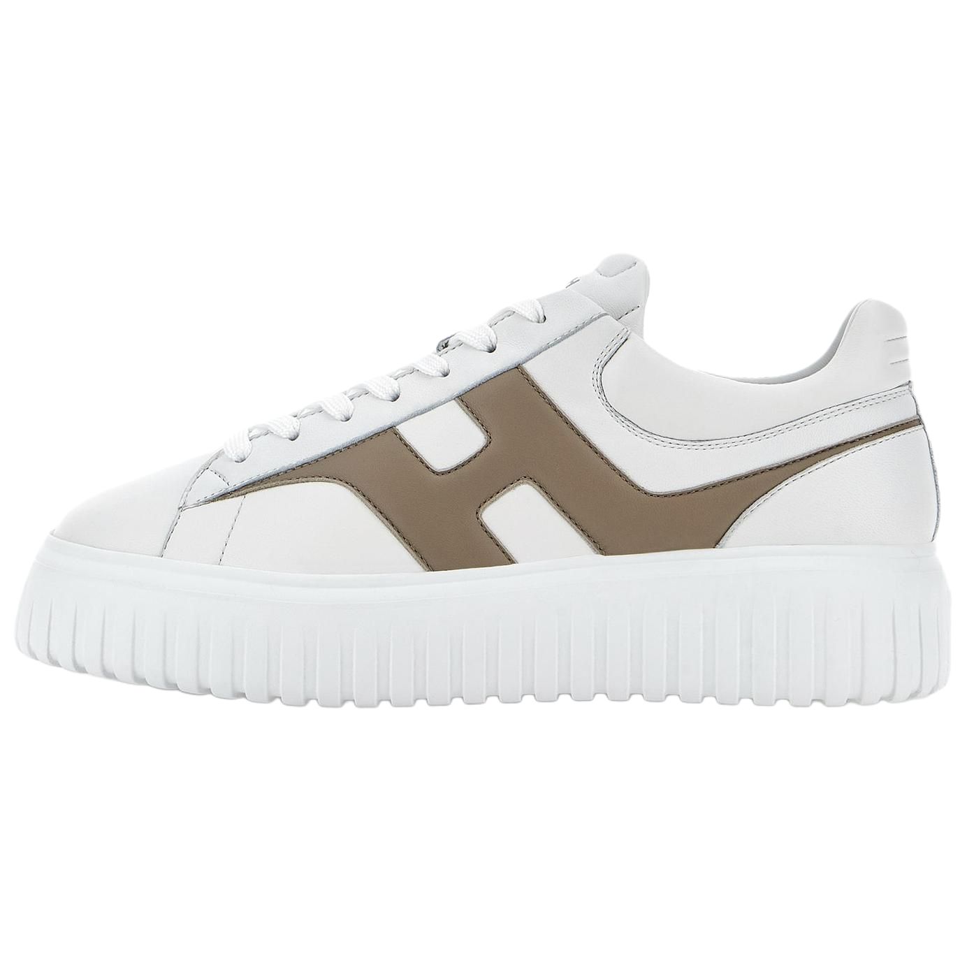 

HOGAN Низкие кроссовки для скейтбординга H Stripes, мужские, коричневые