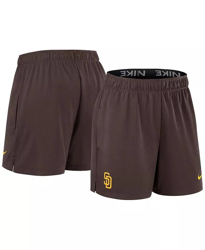 

Женские коричневые трикотажные шорты San Diego Padres Authentic Collection Nike