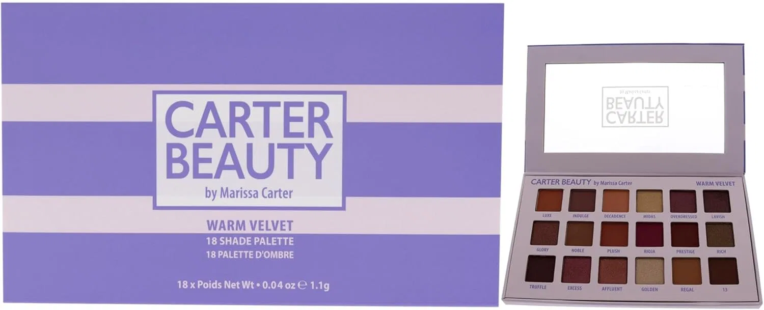 Палетка теней для век Warm Velvet Carter Beauty 18 оттенков