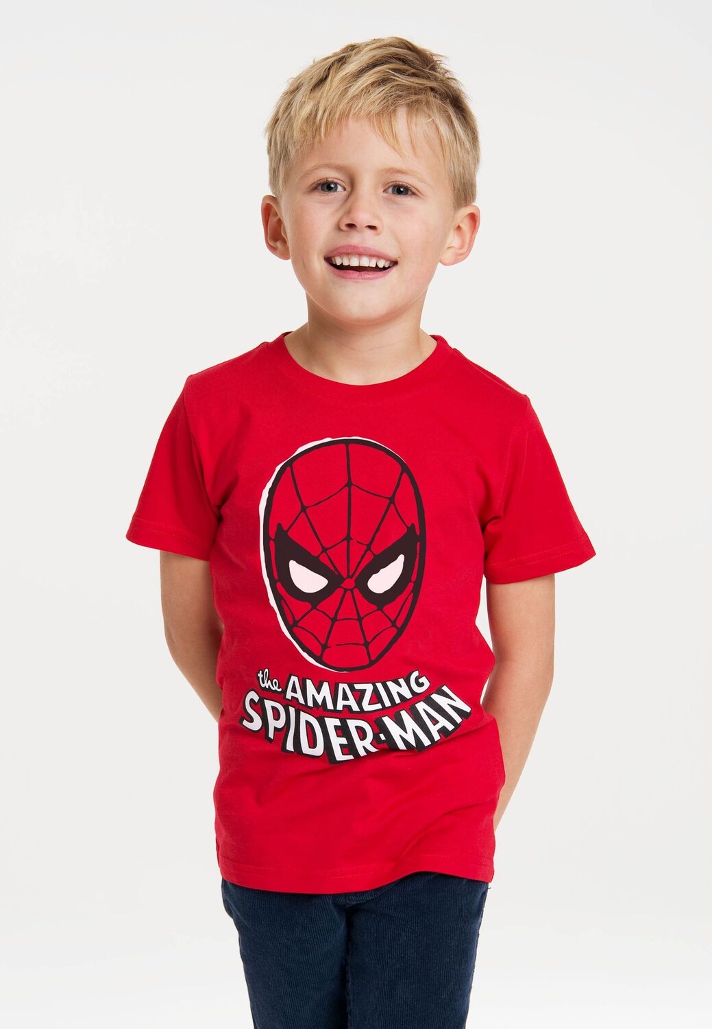 Футболка Organic Kids из комиксов Marvel - Человек-Паук LOGOSHIRT, красный — фото 3