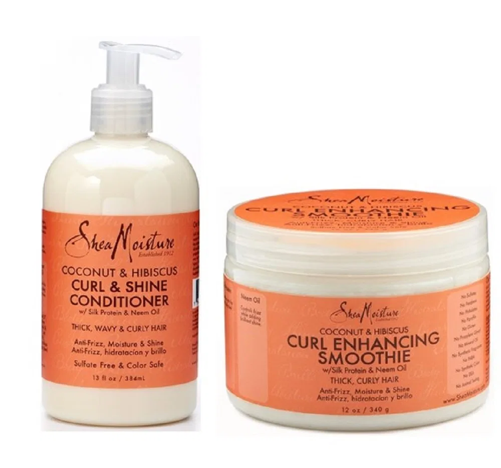 Набор кондиционера и смузи для усиления завитков Coconut and Hibiscus от Shea Moisture Shea Moisture, Coconut Hibiscus Pack